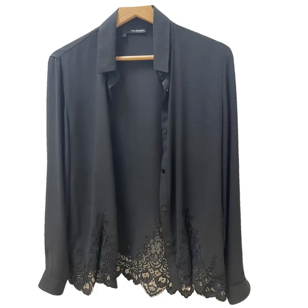 The Kooples black lacey shirt